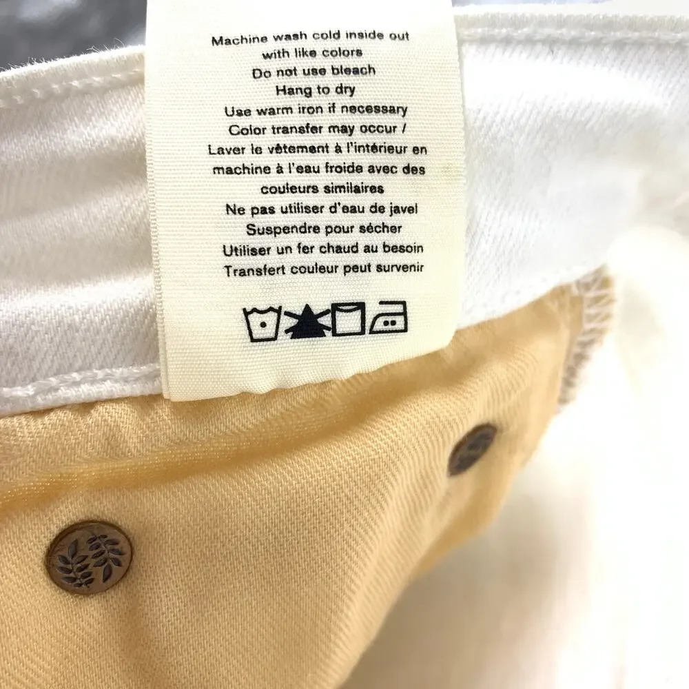 Rag & Bone Nina High Rise Flare Leg Jeans Womens Size 26 Summer White Distressed